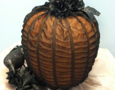 Black lace & glitter pumpkin